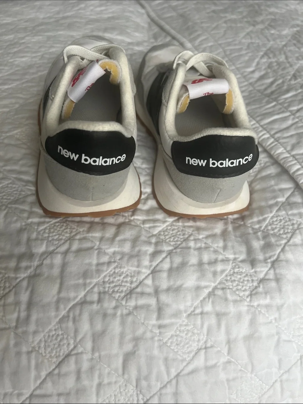 New Balance Kids White, Gray and Black Retro Runner Sneakers